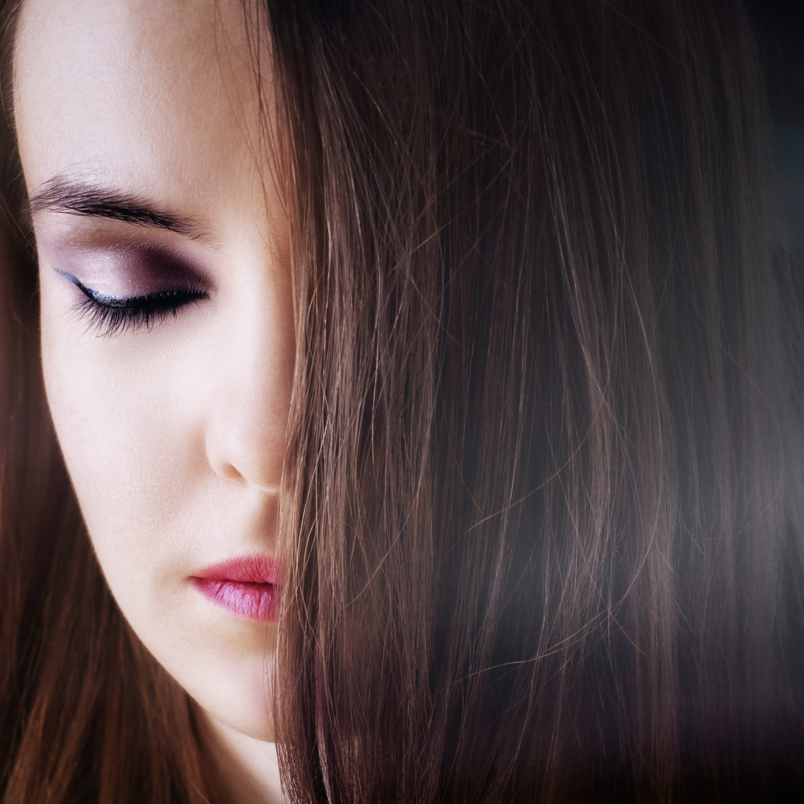 Portrait of a Girl with Eyes Closed